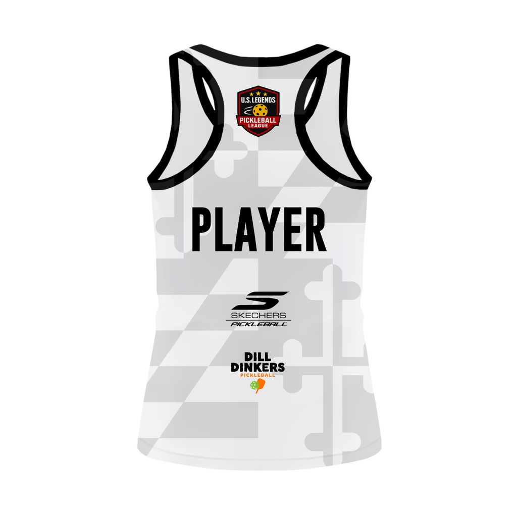 Maryland Mayhem | White Racerback Tank Back