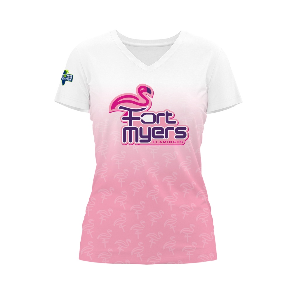 Fort Myers FLAMINGOS | Ladies SS V-Neck