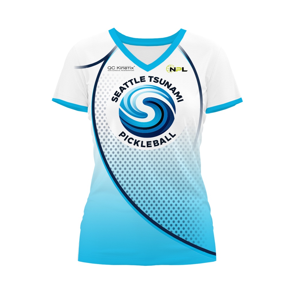 Seattle TSUNAMI | Ladies SS V-Neck White